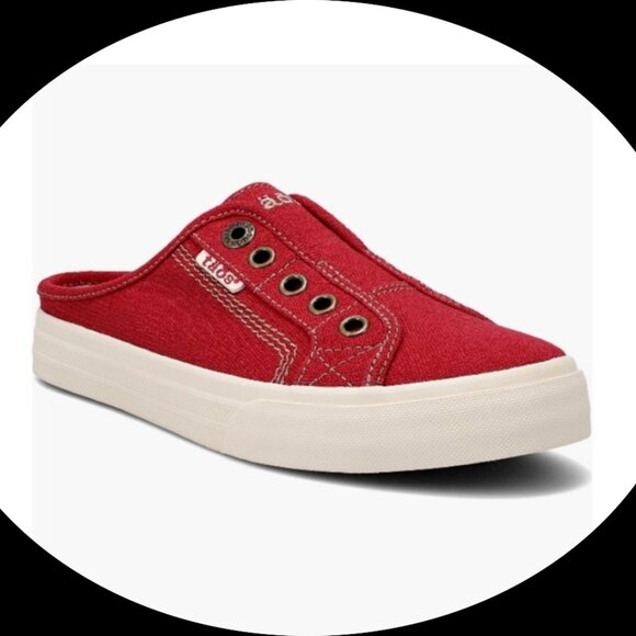 Taos Red Canvas Slip on Kicks - Picture 5 of 5